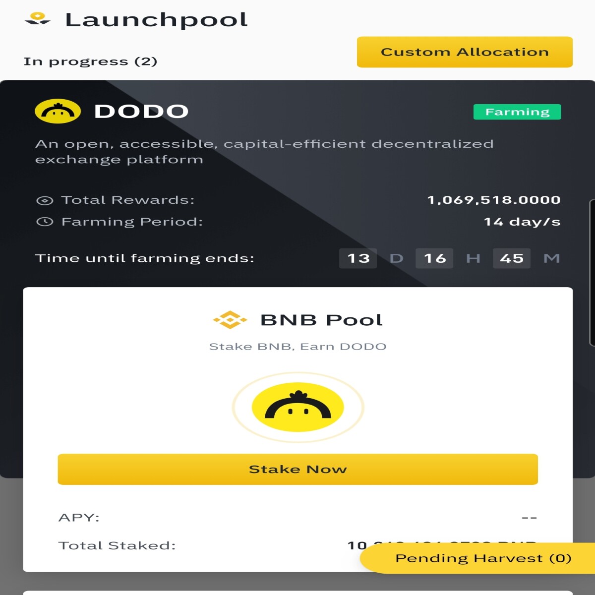Binance pool