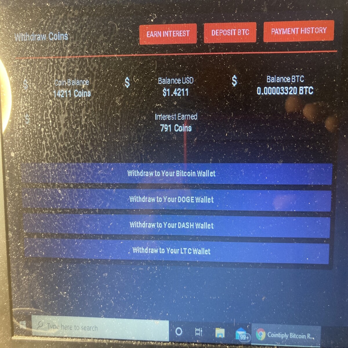Cointiply withdrawal options