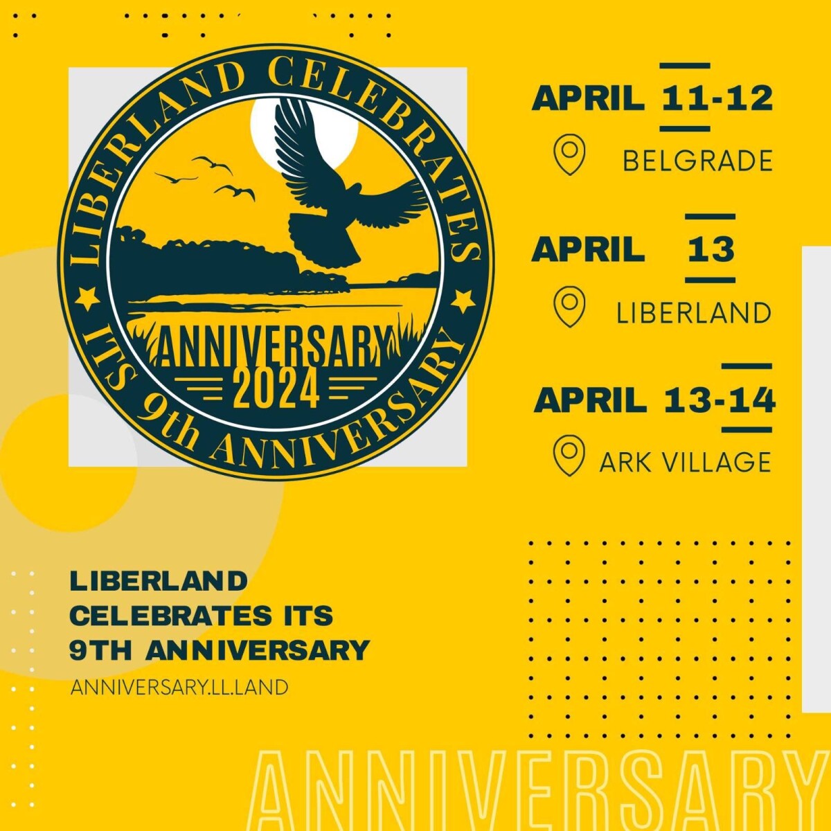 Invitation to the 9th Anniversary of Liberland - IN LIBERLAND