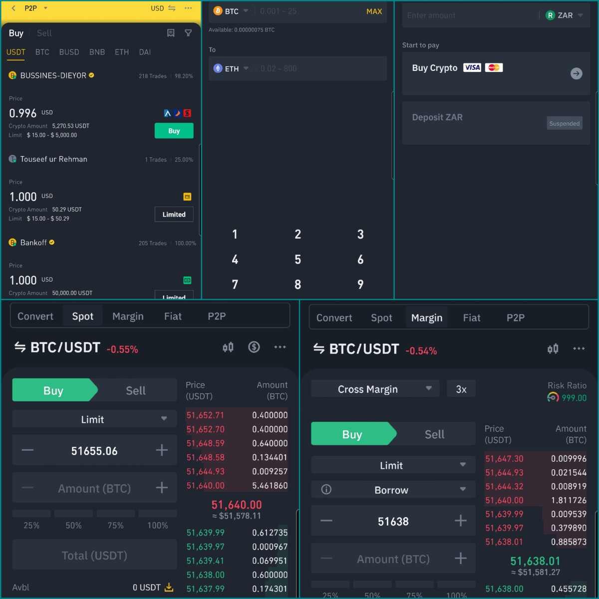 Exchange currency on Binance