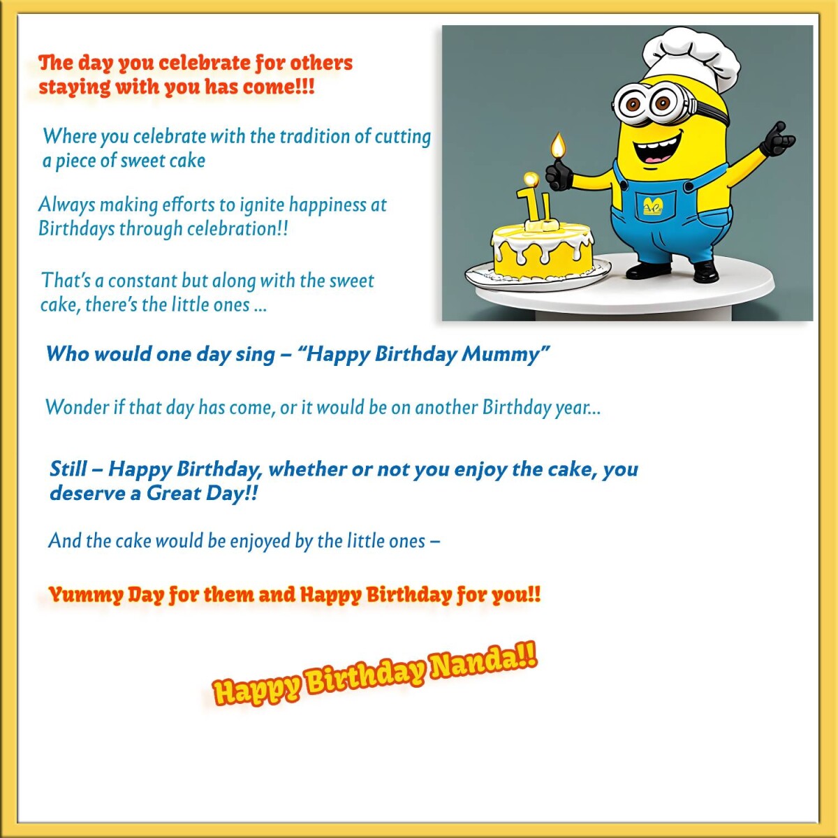 #card #creative #birthday #minion