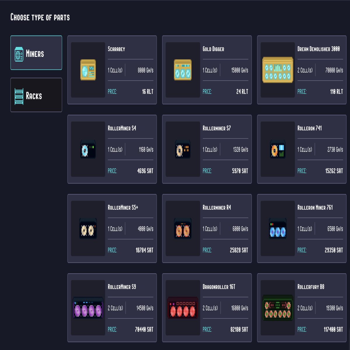 RollerCoin Miners
