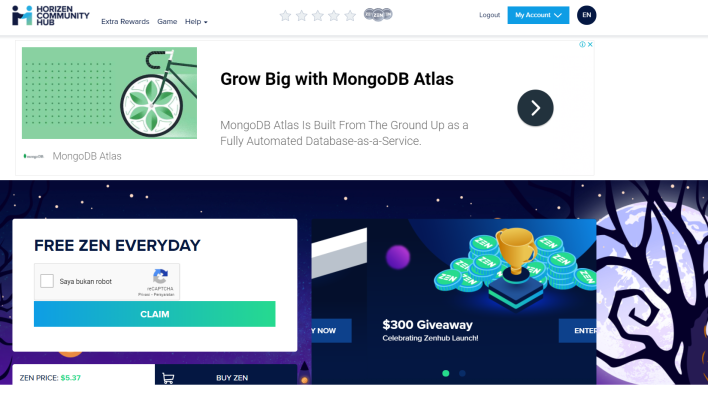 Tampilan Horizen Faucet