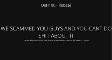 Defi100 Exit Scam