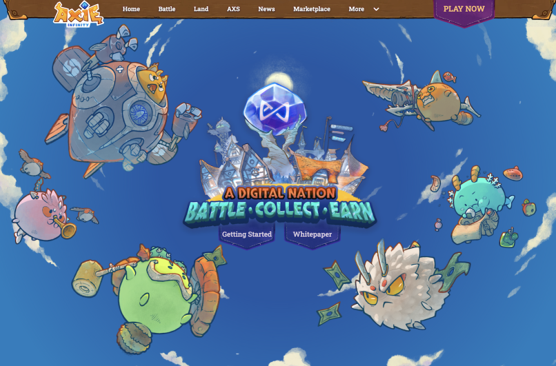 Axie Infinity play-to-earn blockchain game