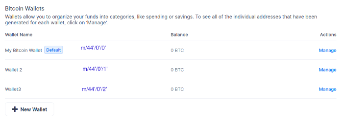 Blockchain wallet derivation path