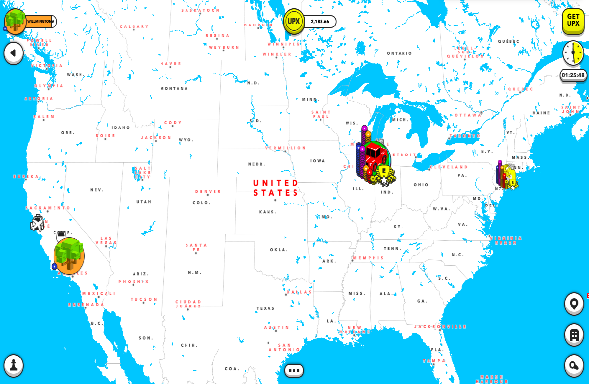 Upland currently supported cities