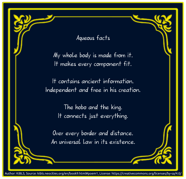 Aqueous facts