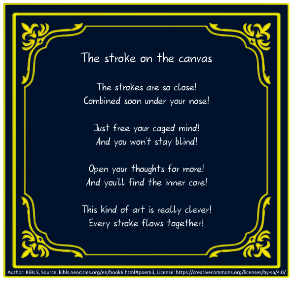 The stroke on the canvas