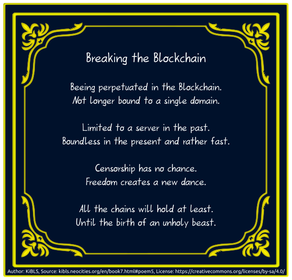 Breaking the blockchain