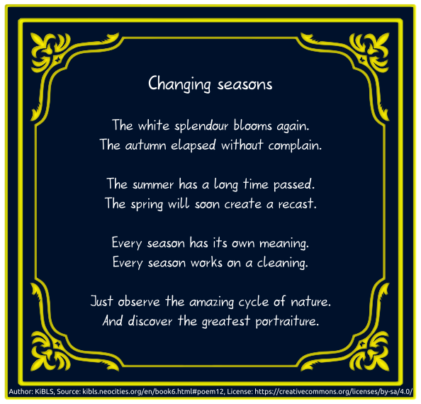 Changing seasons