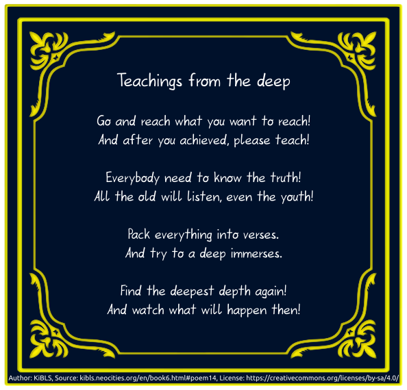 Teachings from the deep