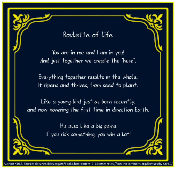 Roulette of life