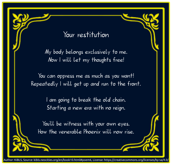 Your restitution