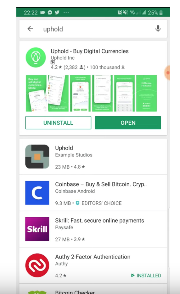 How to link uphold wallet with Brave to make money in smartphone