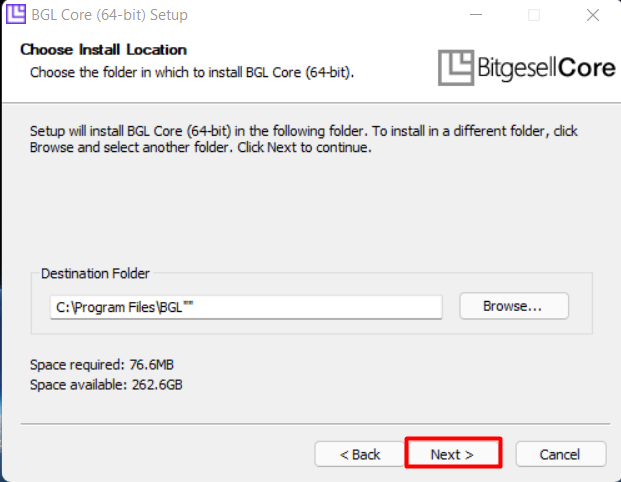 Bitgesell Node Setup