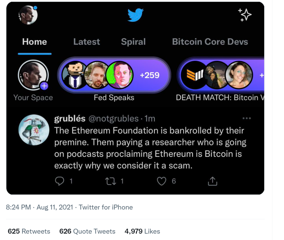 jack dorsey tweet ethereum