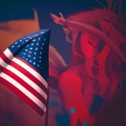 USA Surrounded by Red by Along Tusk