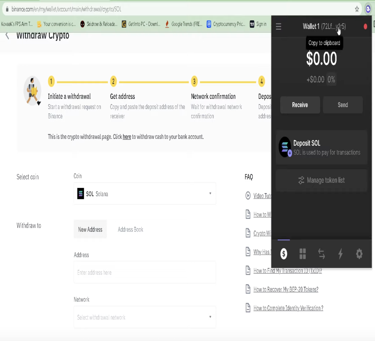 phantonm and binance