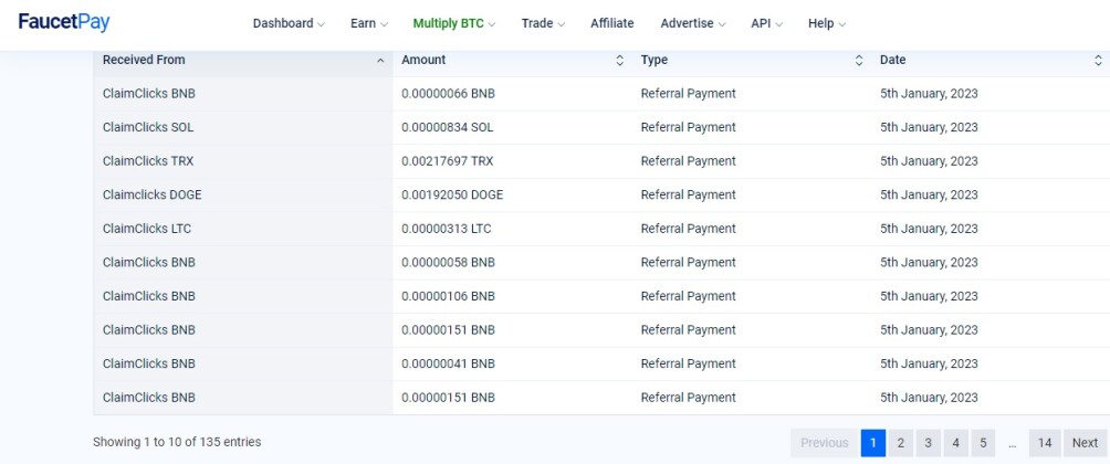Proof of direct payments in wallet