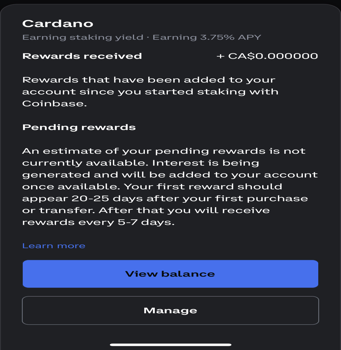 cardano apyinterest