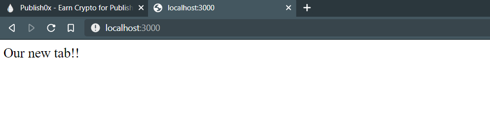 localhost in the web browser