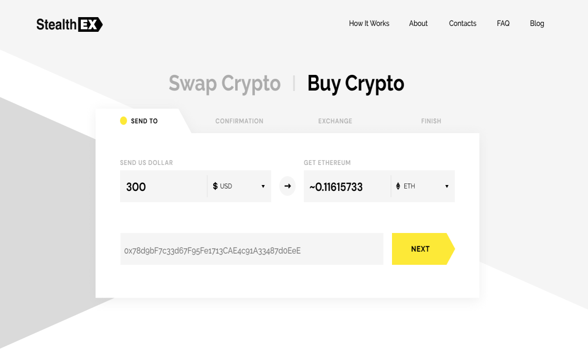 Buy Ethereum With Credit Card On StealthEX