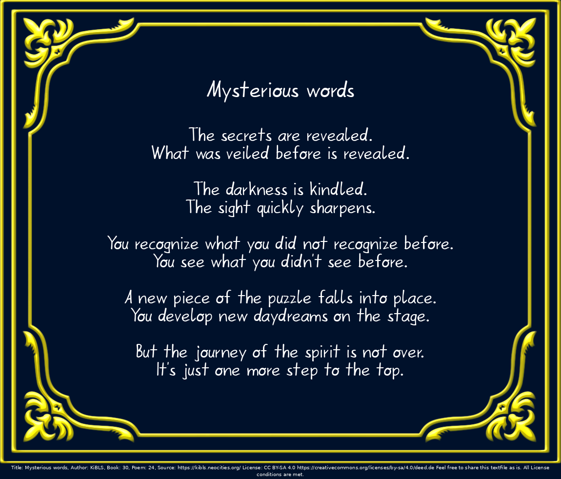 Mysterious words