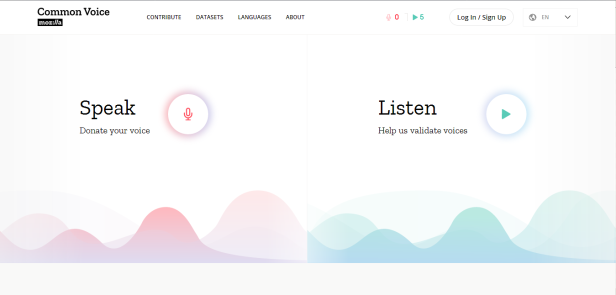 Common Voice Website Screenshot