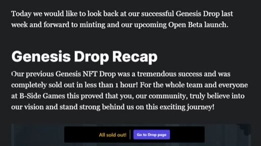 Genesis Drop Recap