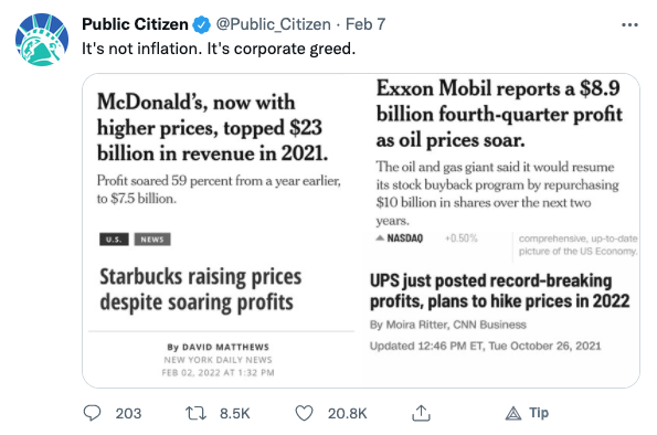 Inflation or corporate greed