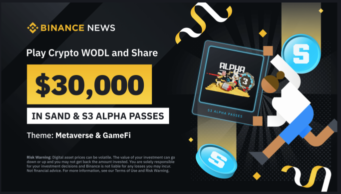 Crypto WODL announcement: SAND