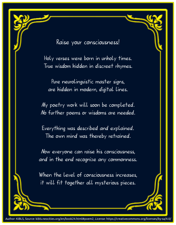 Raise your consciousness!