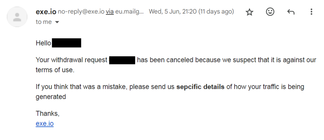 email from exe.io