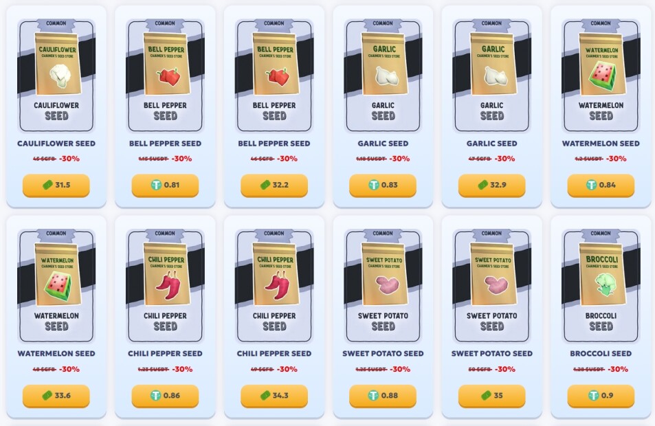 Chainers Seeds Sale 2