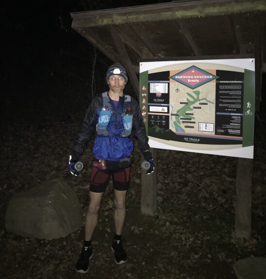 Starting the run at Blowing Springs in Bella Vista