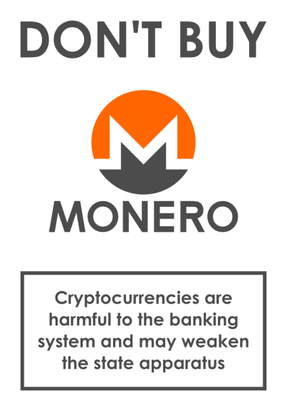 Don't Buy Monero sticker