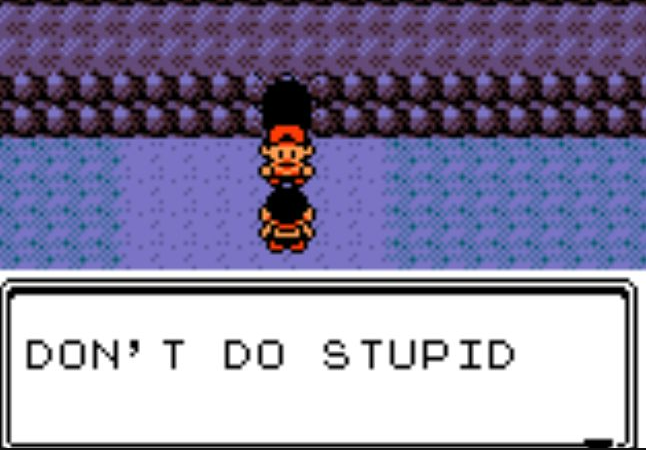 Don't do stupid!