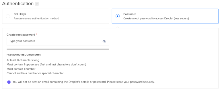5 - Password settings