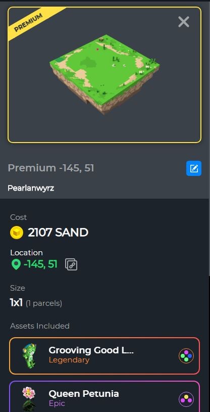 My Land in The Sandbox metaverse
