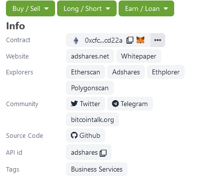 Adshares (ADS) price today