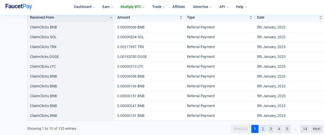 Proof of direct payments in wallet