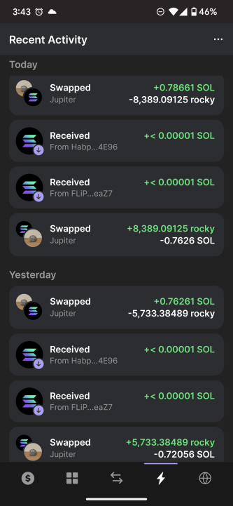 Trading $ROCKY on Jupiter