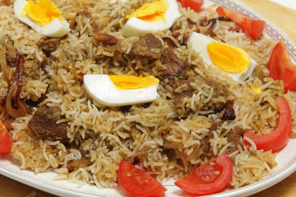 Special Indian Biryani Making Recipe. Beef And Basmati Rice Combination.