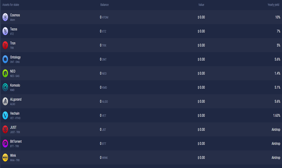 All current tokens available for staking