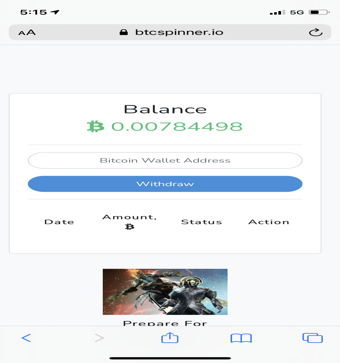 This is my current balance, since January 28th, 2021