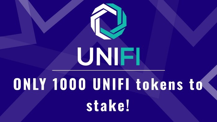 We hear what our community wants, and we truly appreciate the underdog – the small bag holders – and in a show of respect for that, we’ve reduced the amount of UNIFI DeFi tokens needed to stake!