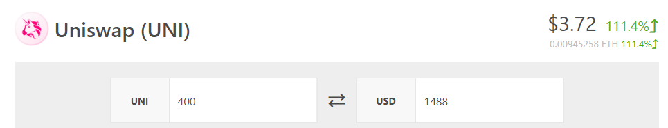 token price