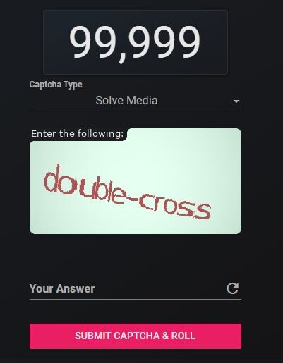 Cointiply captcha roll button