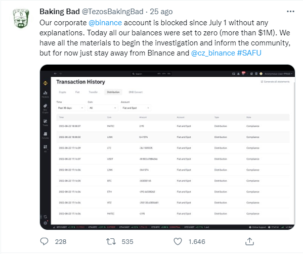 Baking Bad’s tweet